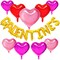 Galentine's Balloons and Hearts for Valentine's Party Decor (4 Colors, 19 Pack)